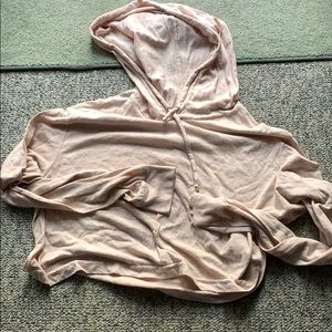 American Apparel crop top shirt with hood